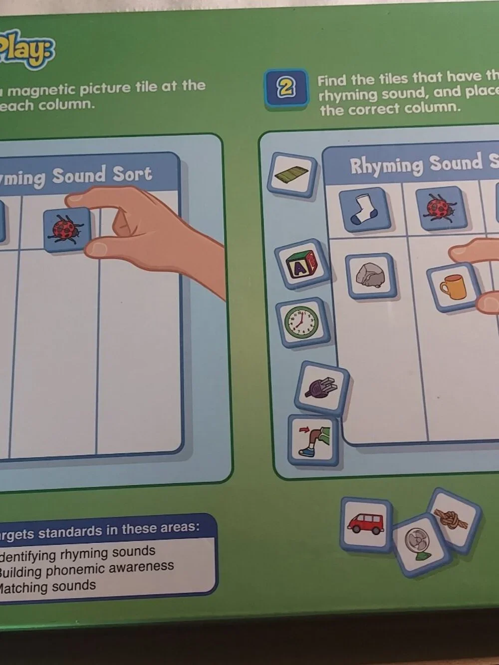 Lakeshore Magnetic Sound Sorting Board Rhyming Sounds Reading Phonics Sorting